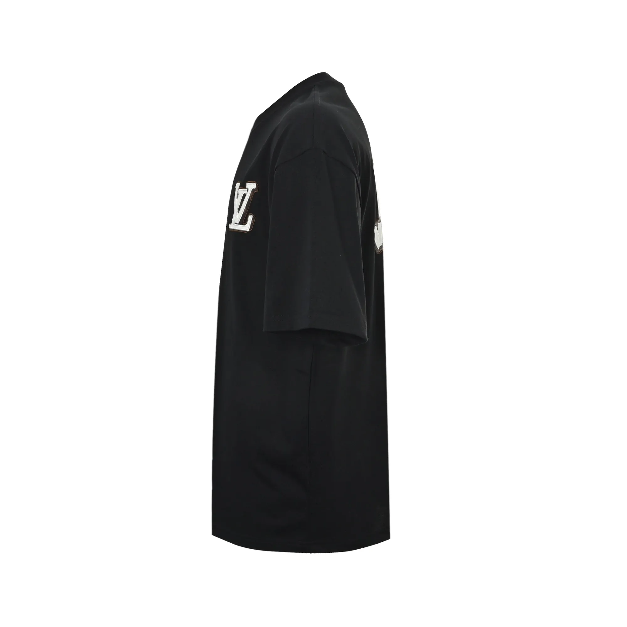 Louis Vuitton/Louis Vuitton front and rear leather letter short sleeves